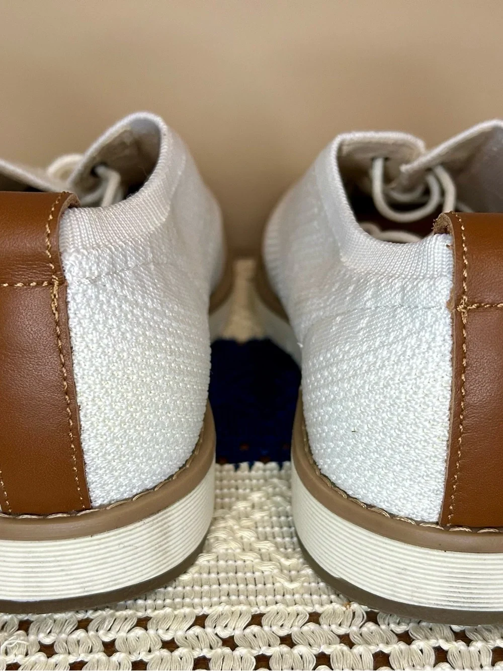 La Milano White Knit Oxfords